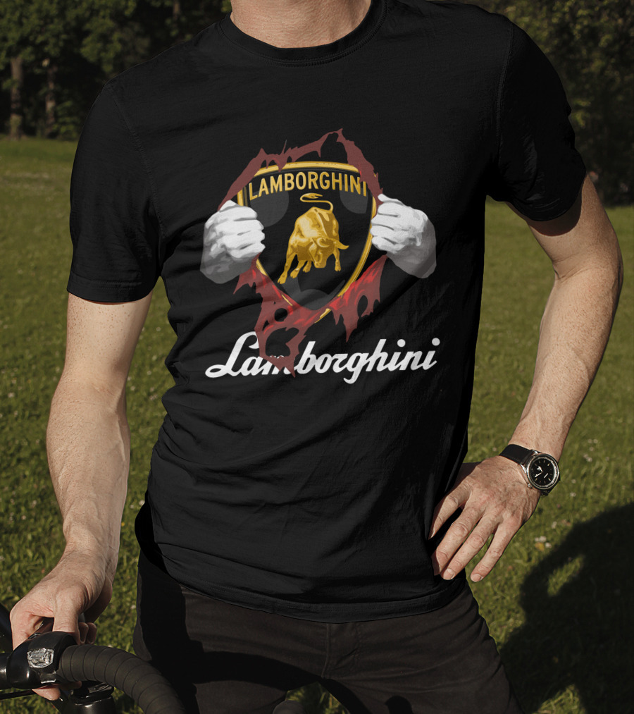 Lamborghini Bull Logo Tear Effect T-Shirt