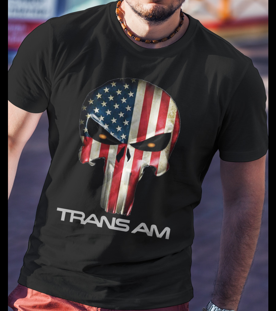 Trans Am American Flag Skull T-Shirt