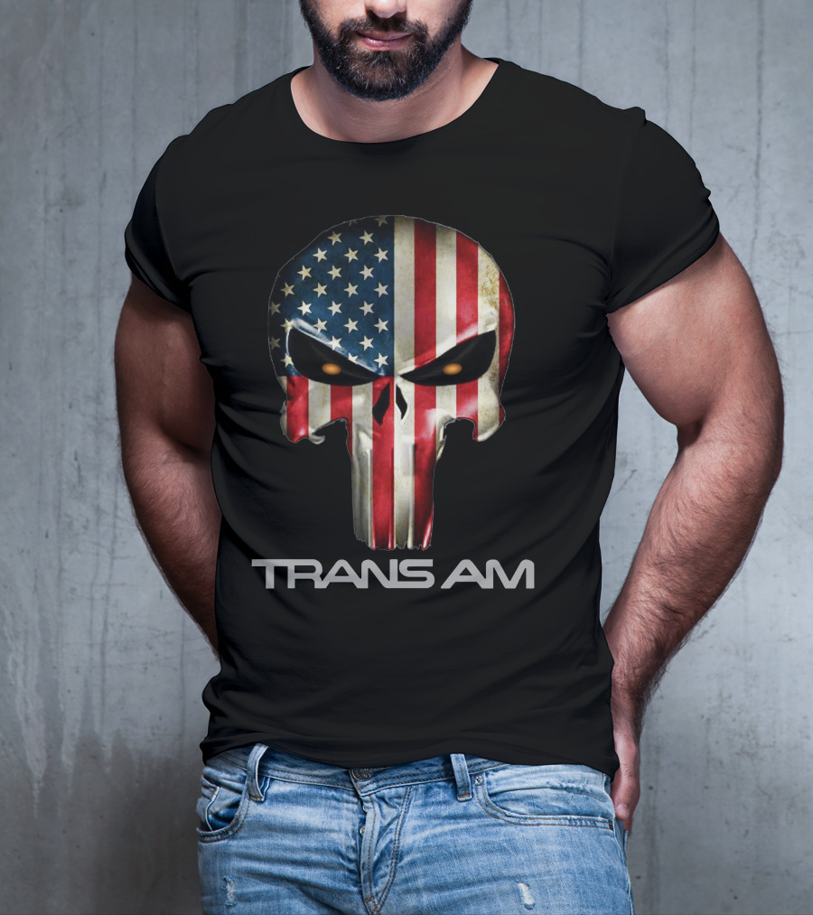 Trans Am American Flag Skull T-Shirt