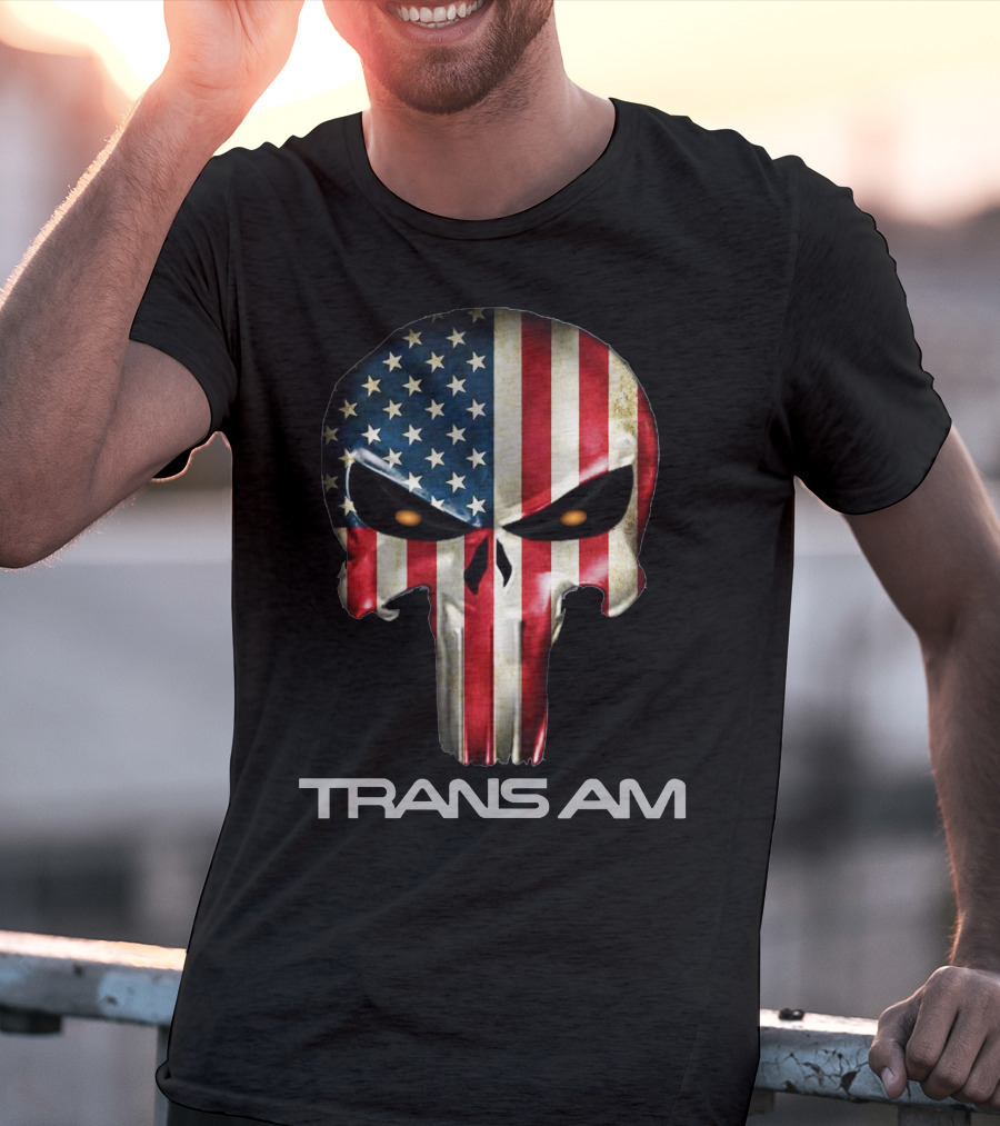 Trans Am American Flag Skull T-Shirt