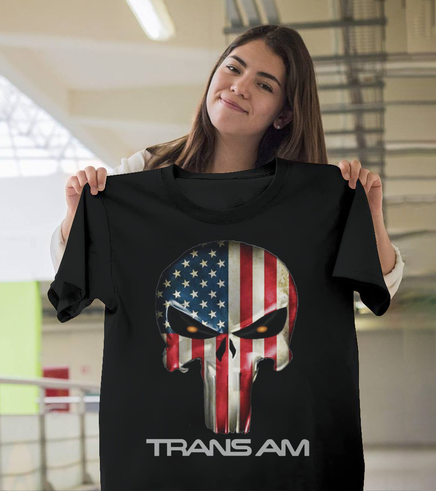 Trans Am American Flag Skull T-Shirt