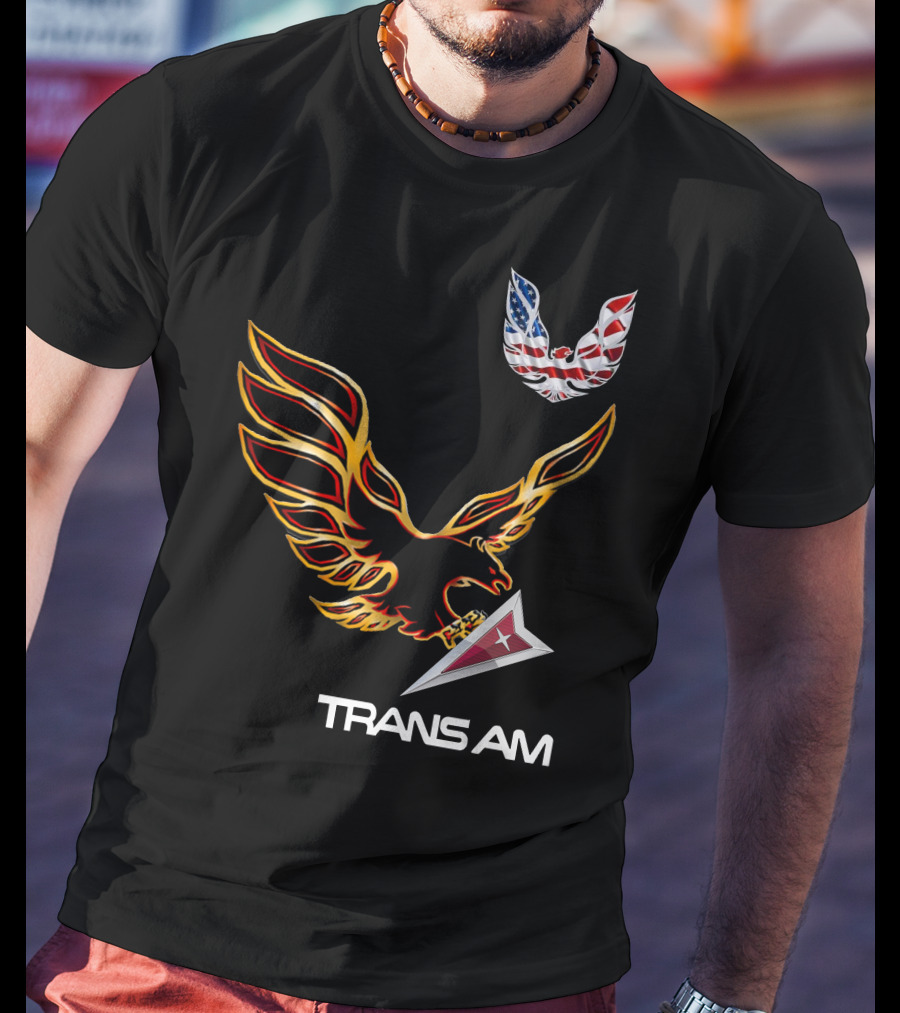 TRANSAM Firebird Eagle American Flag T-Shirt