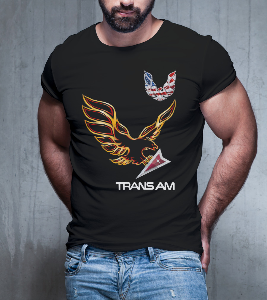 TRANSAM Firebird Eagle American Flag T-Shirt