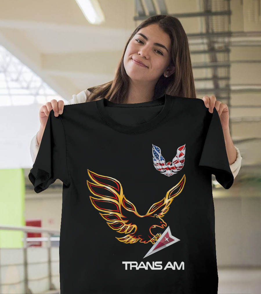 TRANSAM Firebird Eagle American Flag T-Shirt