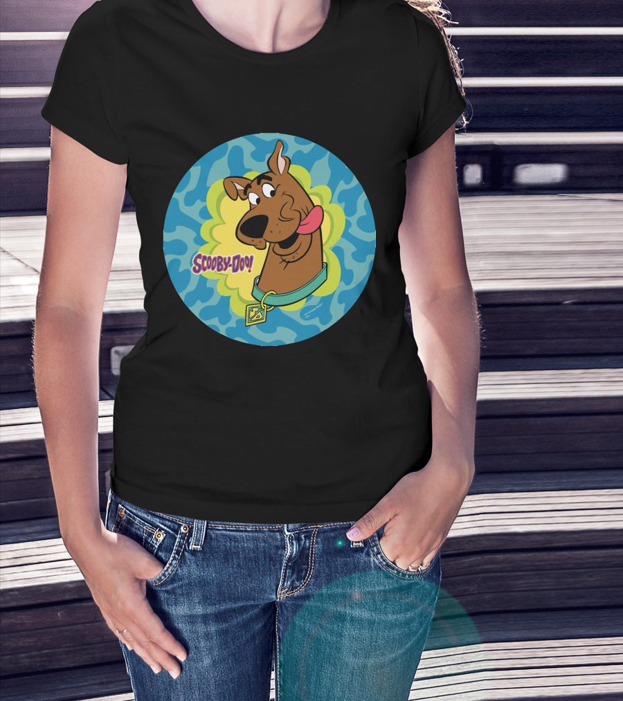 Scooby-Doo Winking Face In Blue And Green T-Shirt