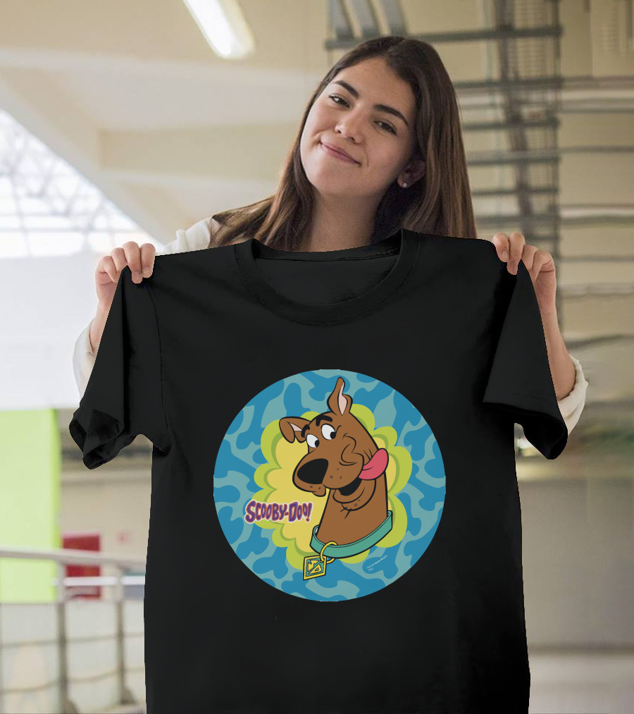 Scooby-Doo Winking Face In Blue And Green T-Shirt