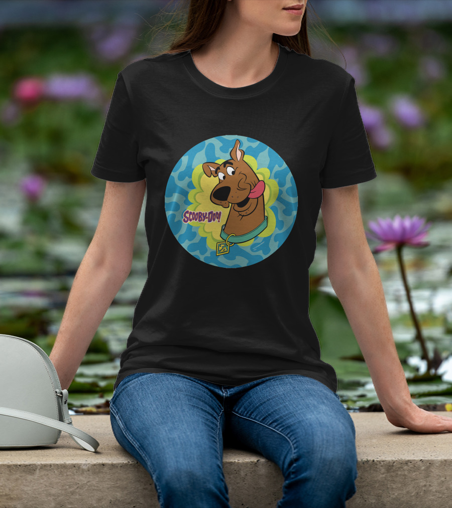 Scooby-Doo Winking Face In Blue And Green T-Shirt