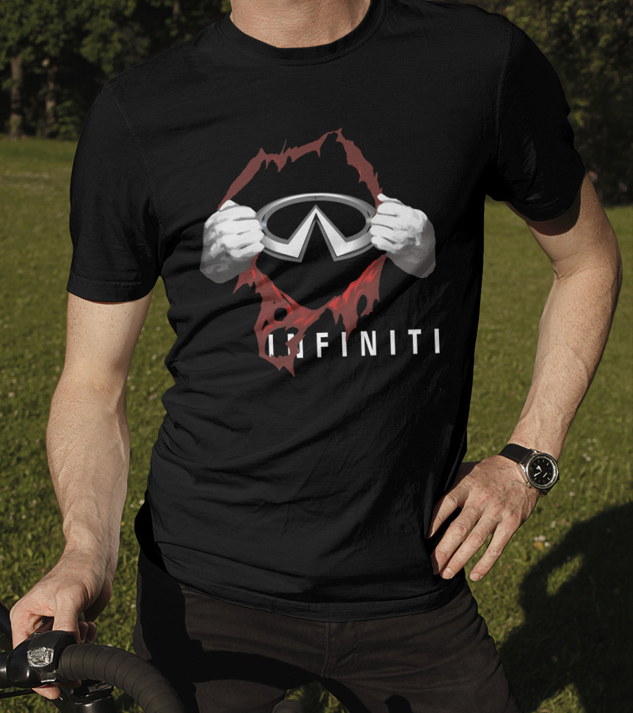 INFINITI Logo Superhero Unveiling Hands T-Shirt