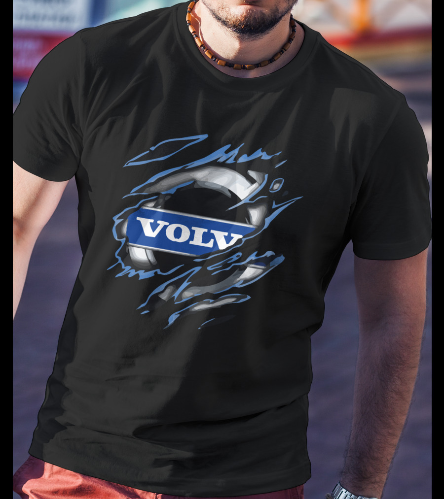 VOLVO Torn Metal Effect Automotive T-Shirt