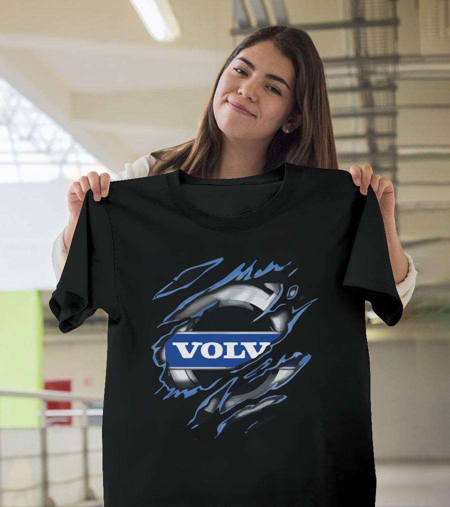 VOLVO Torn Metal Effect Automotive T-Shirt