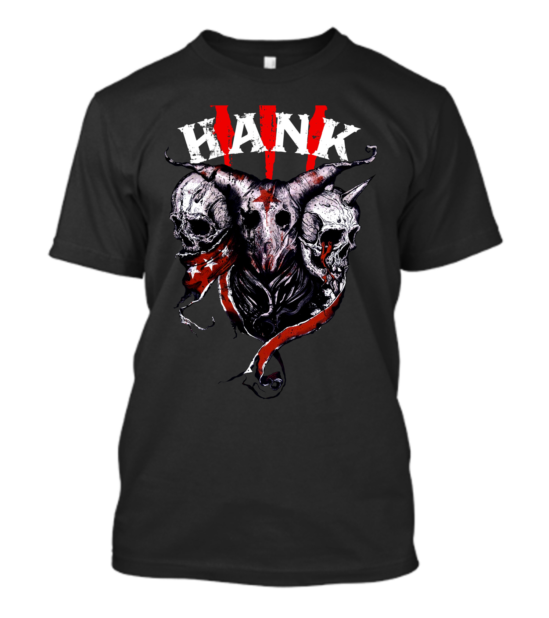 Hank III Skull With Horned Ram And Skulls T-Shirt