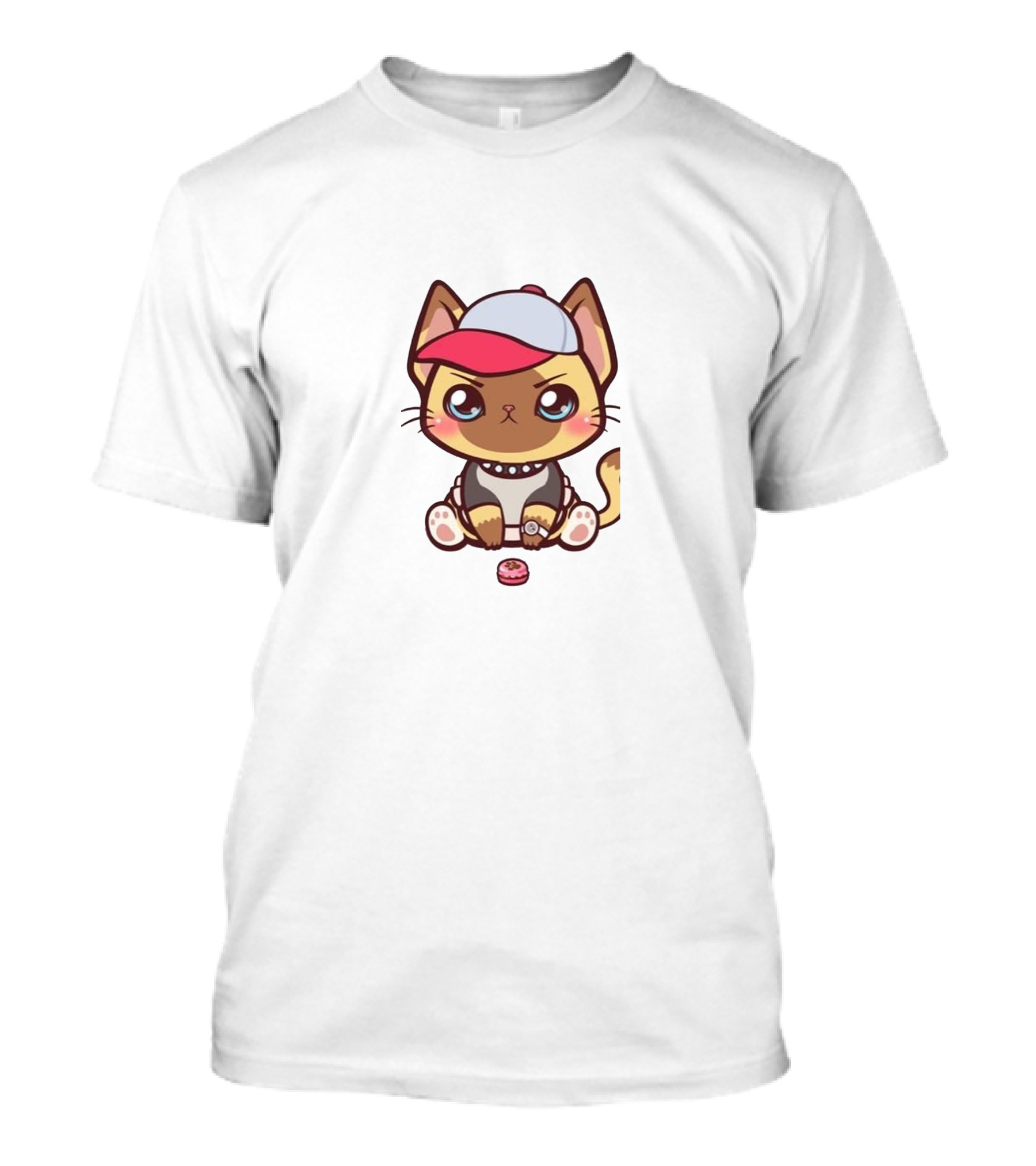EddieVR Cat With Hat And Donut T-Shirt
