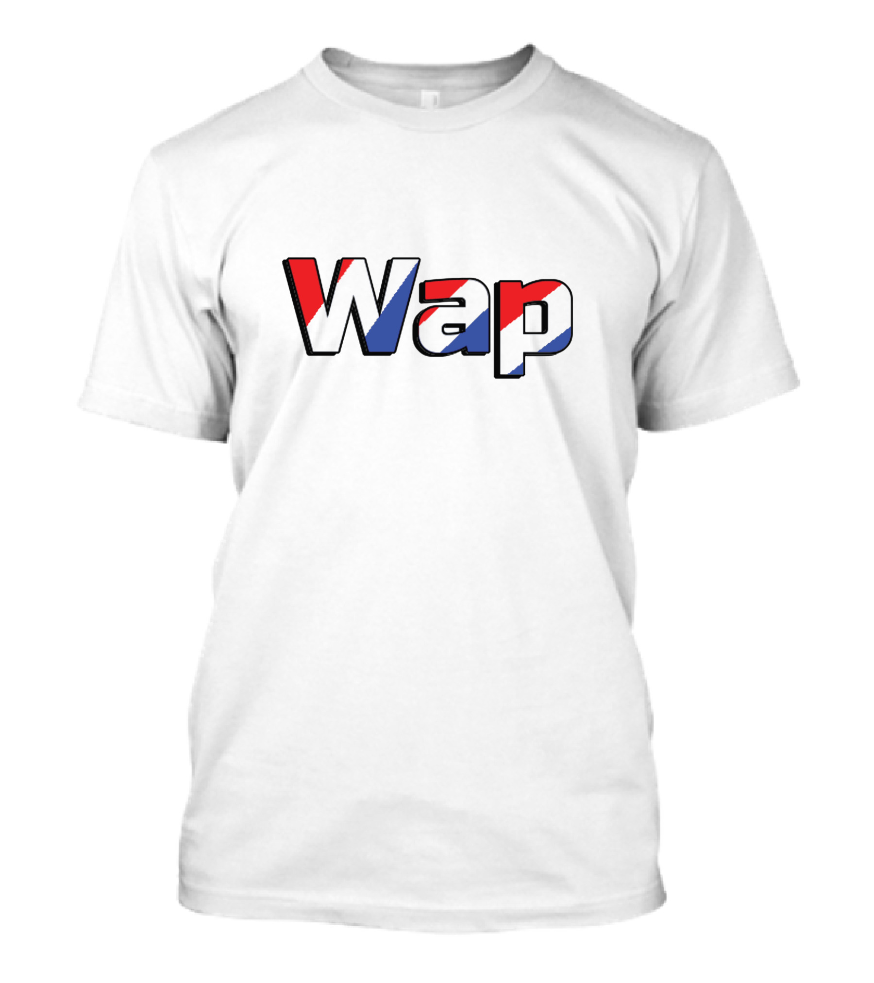Wap Red White Blue Lettering Style Merchandise T-Shirt