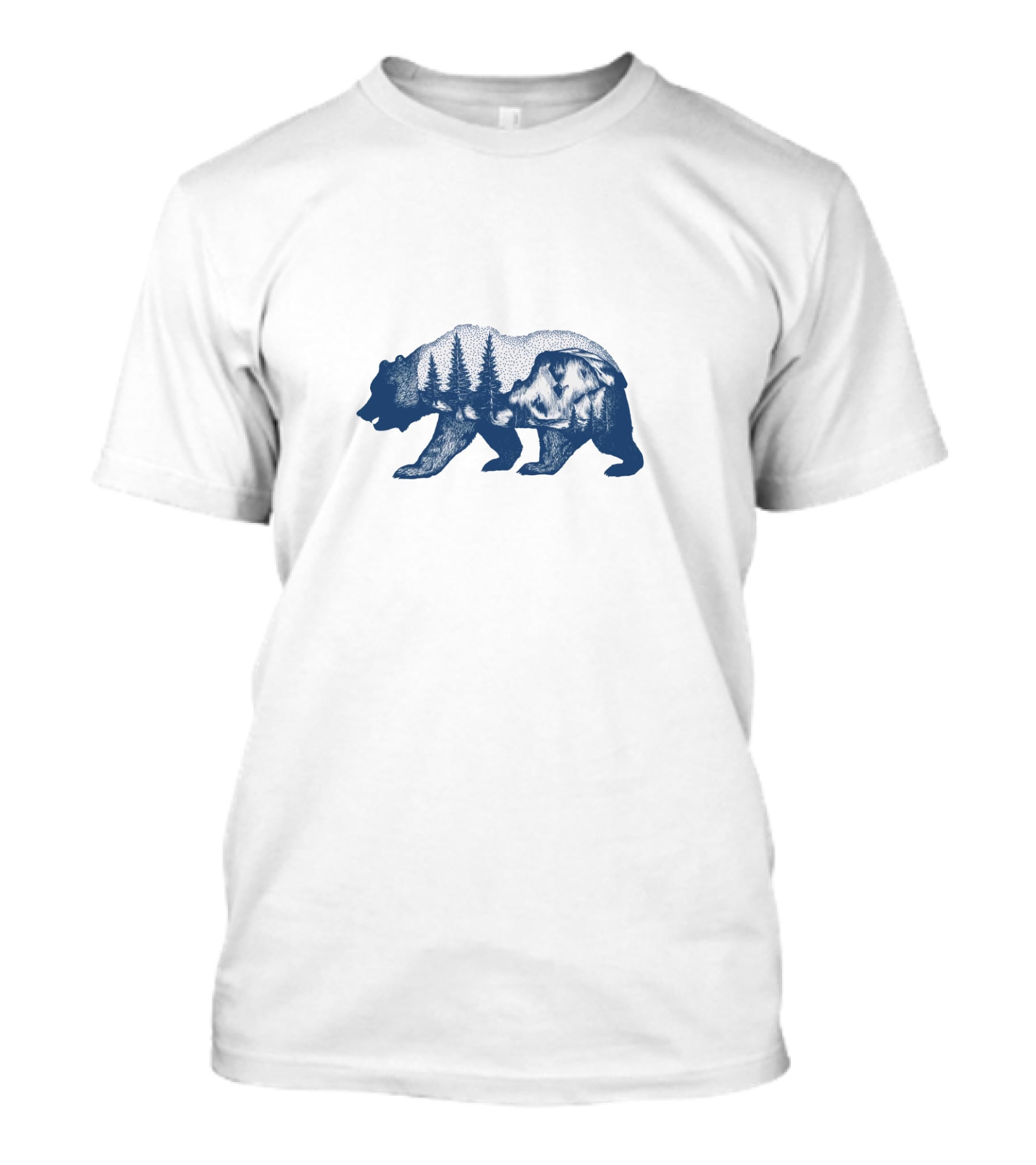 Yosemite Bear With Forest And Mountain T-Shirt