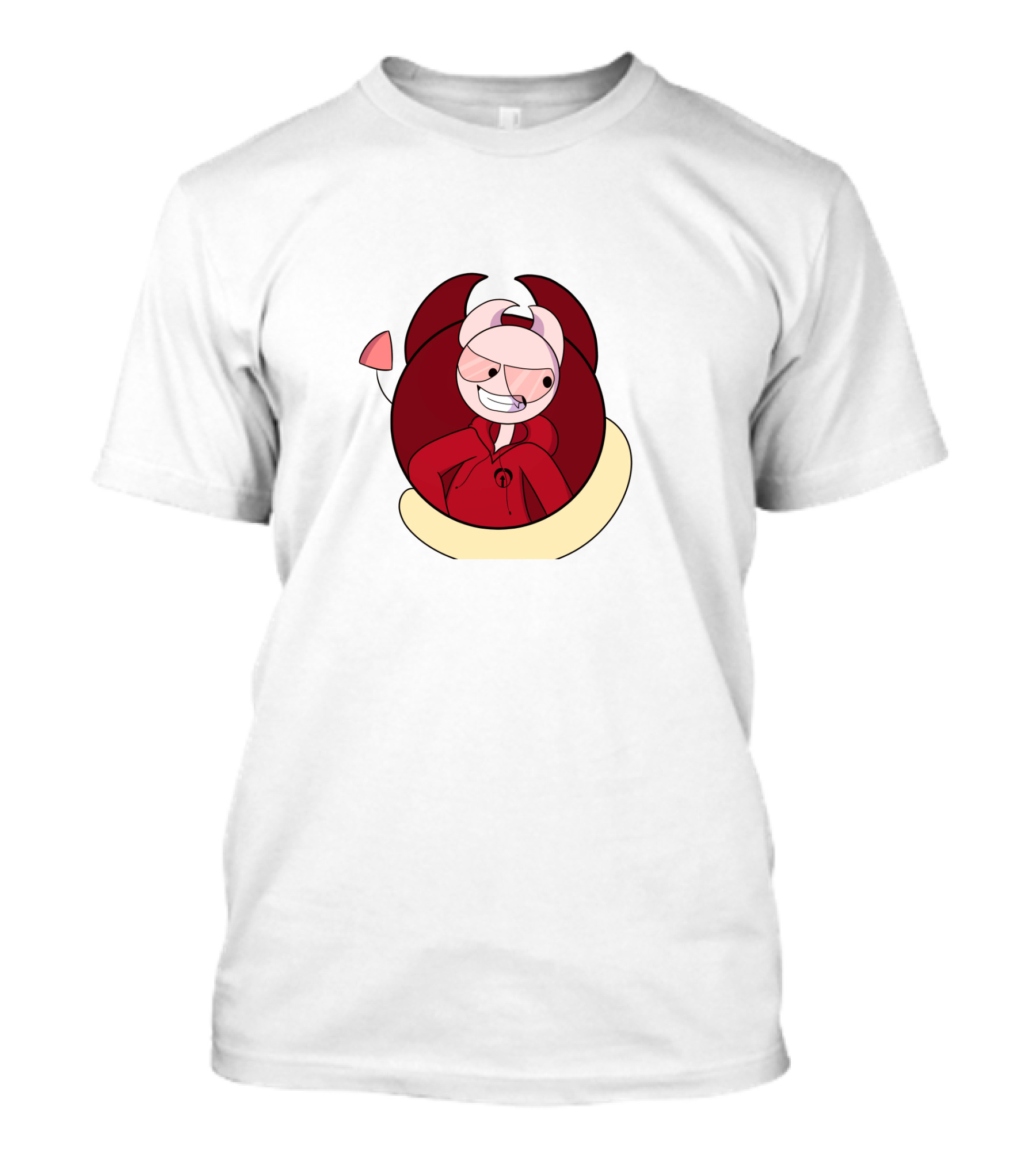 Somethingelseyt Red Hoodie Devil Character T-Shirt