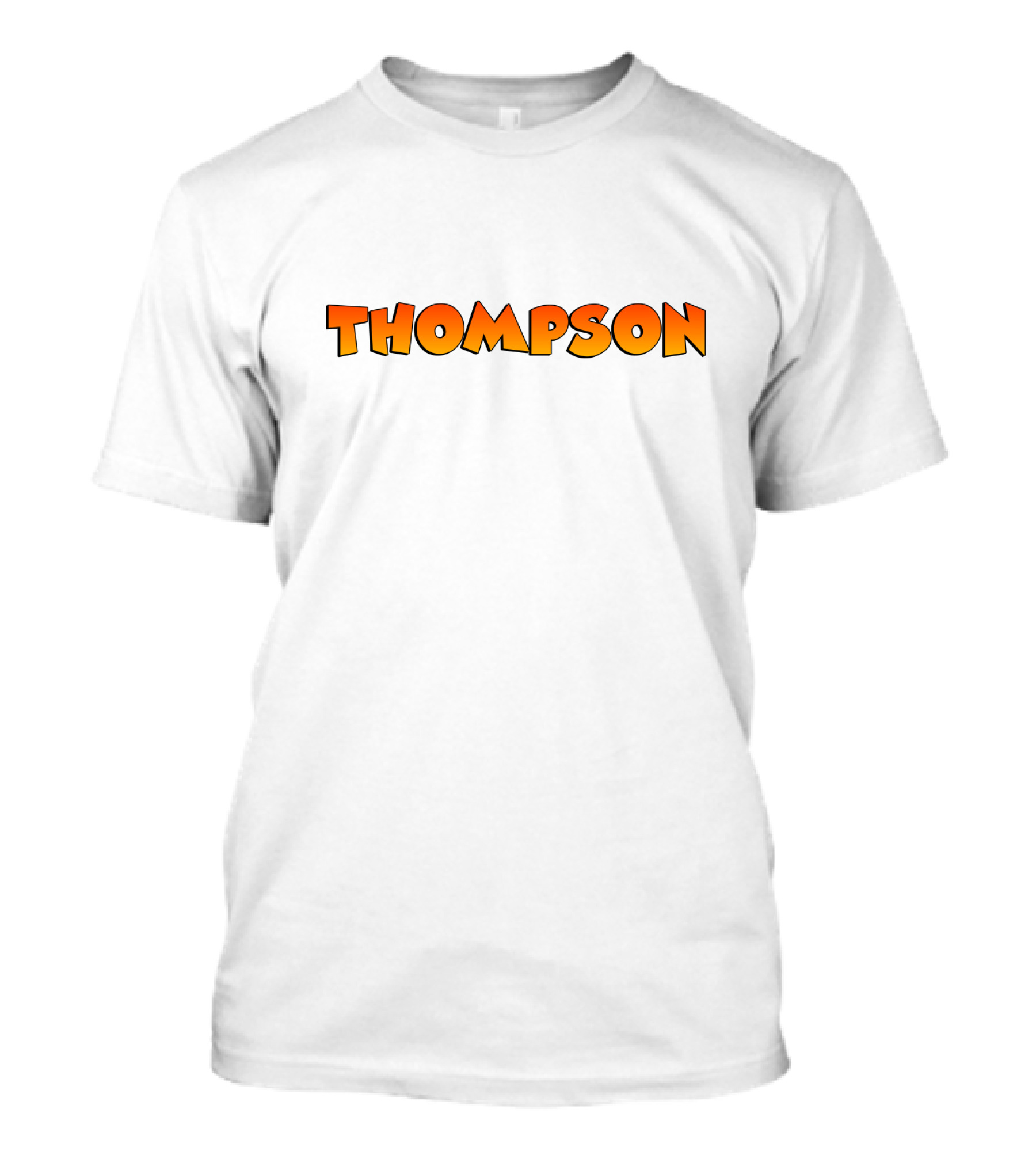 Thompson Comic Style Bold Text Orange Font T-Shirt