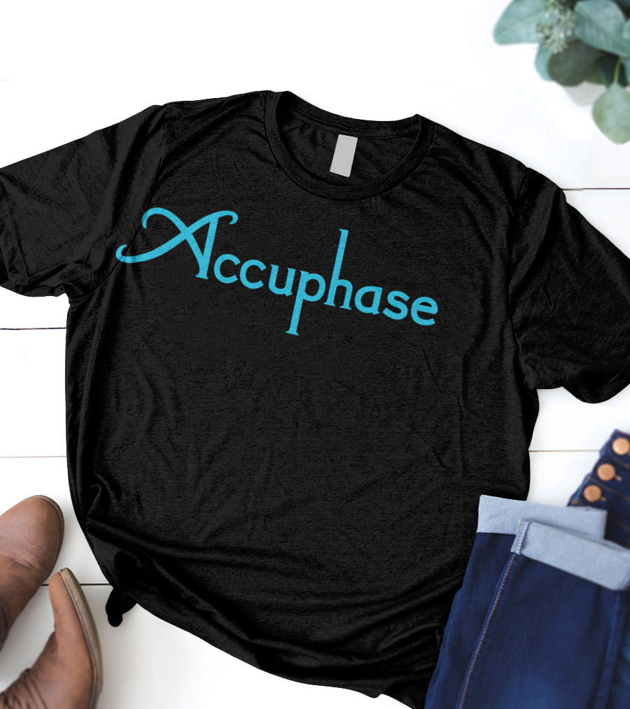 Accuphase Logo Classic Blue Text T-Shirt
