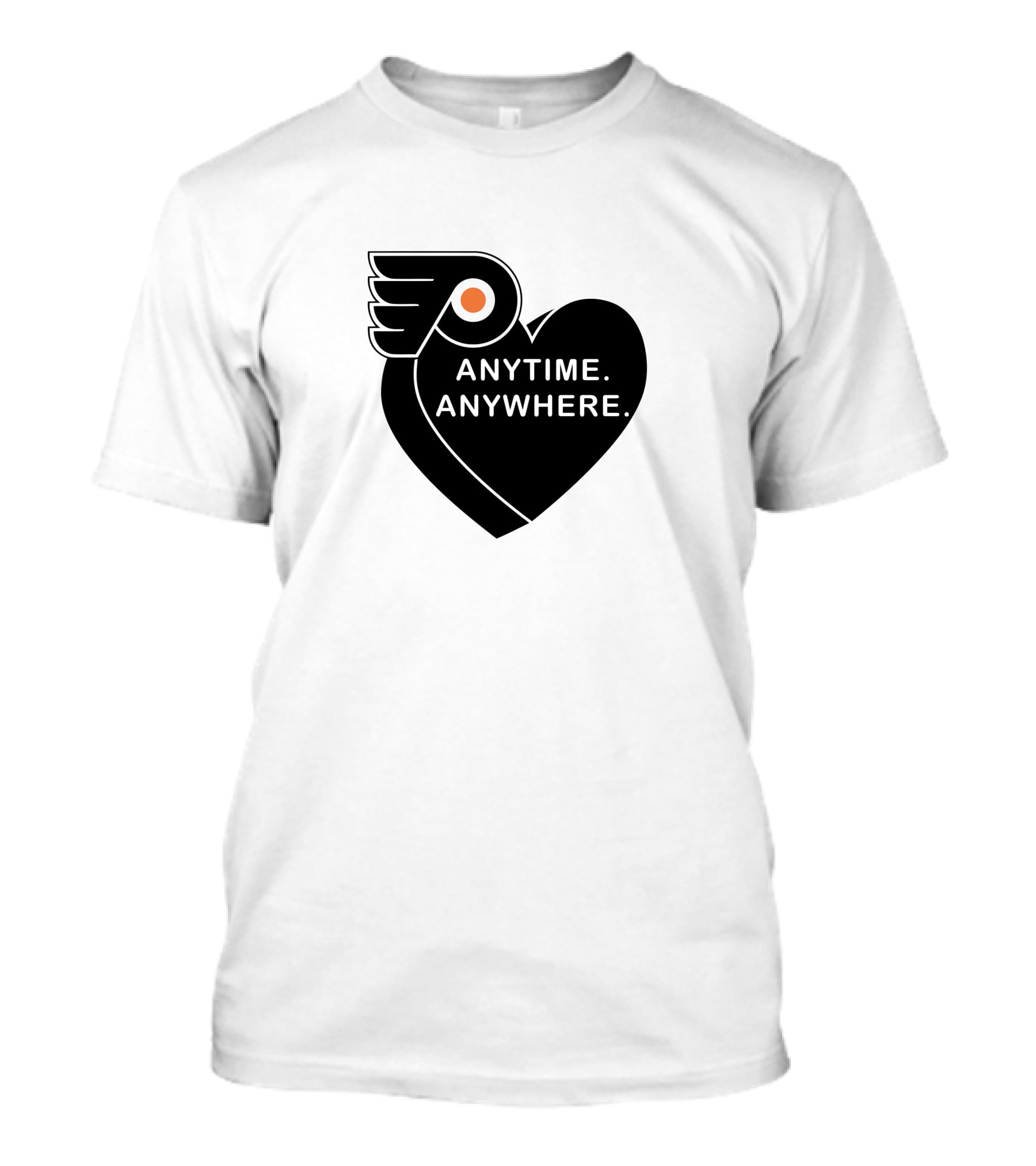 Philadelphia Flyers X Amberella Collaboration Anytime Anywhere Heart T-Shirt