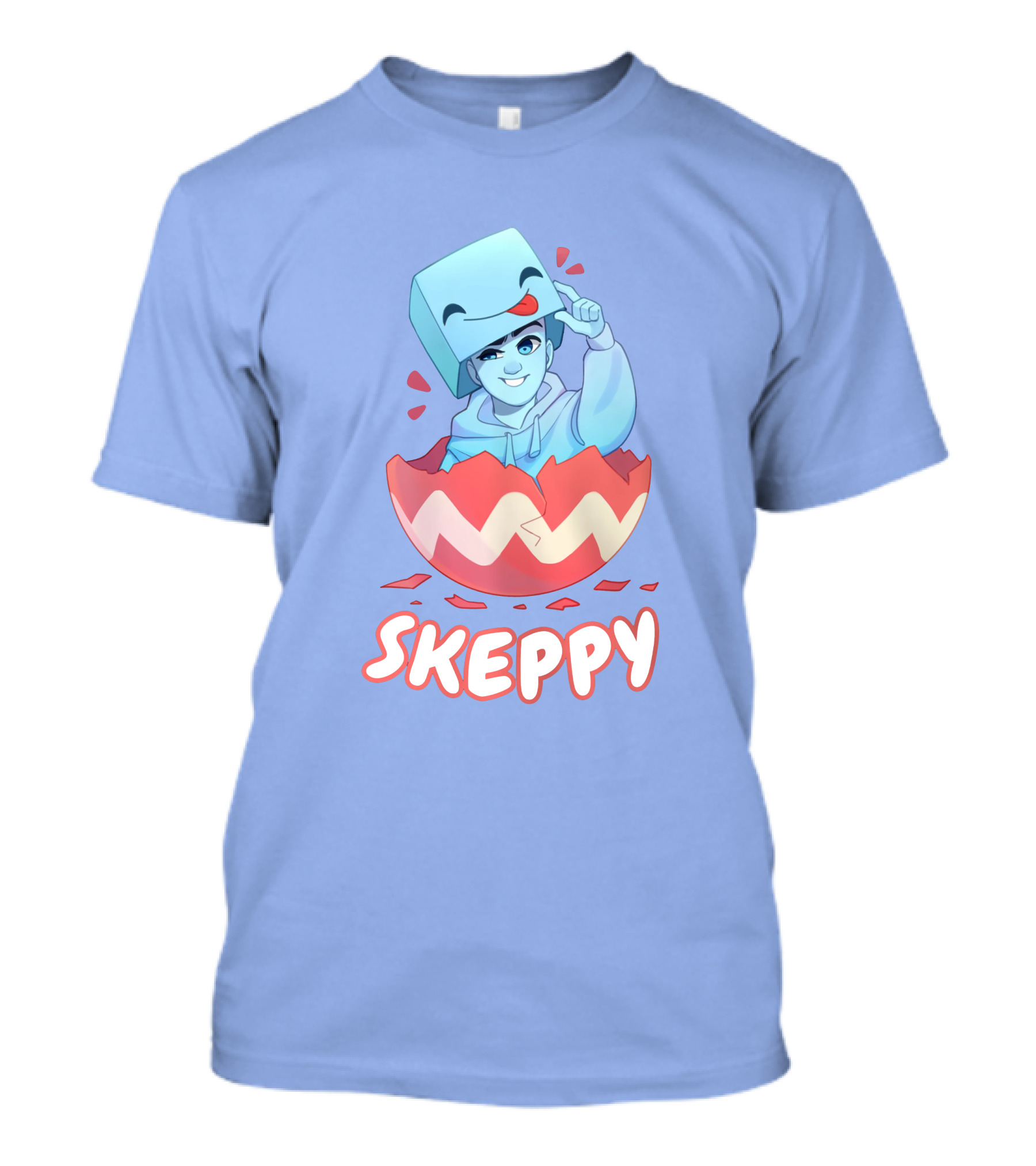 Skeppy Easter Merch Skeppy Egg Character In Red Cracked Shell T-Shirt