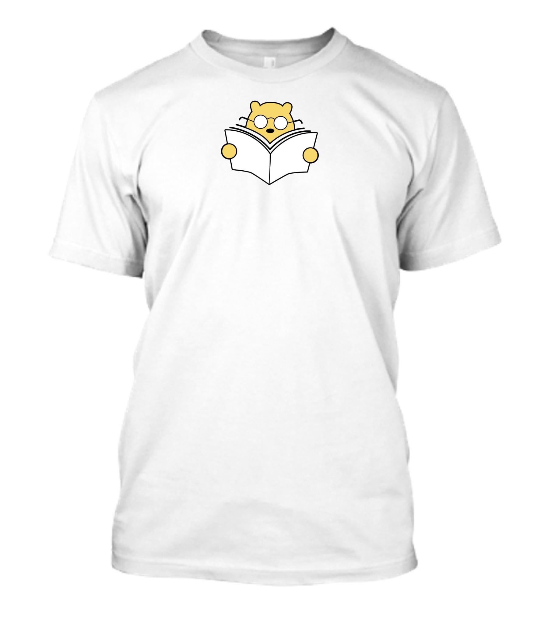 Bad News Bears Reading Cartoon Bear With Glasses T-Shirt