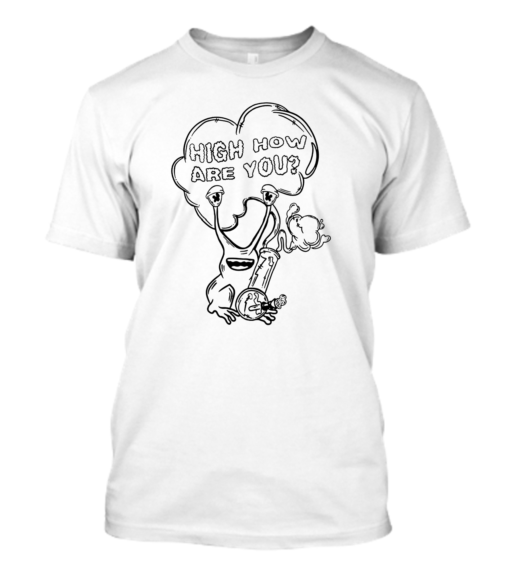 High How Are You Stfuandblaze Smoking Alien Cloud T-Shirt