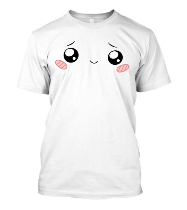 Lankybox Merch Ghosty Kawaii Face With Blush Cheeks T-Shirt