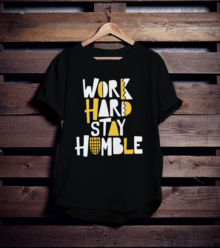 Power In Black: Work Hard Stay Humble T-Shirt