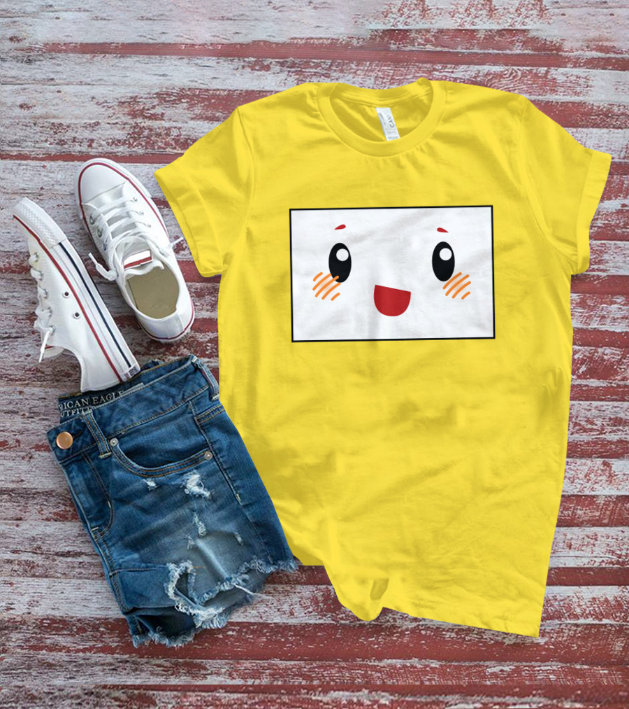 Shop Lankybox Merch Store Boxy Kawaii Face Yellow T-Shirt