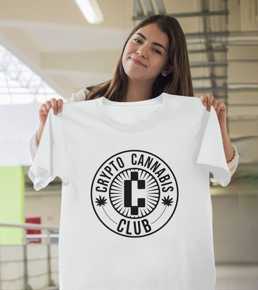 Crypto Cannabis Club NFTs C Logo With Cannabis Leaves T-Shirt