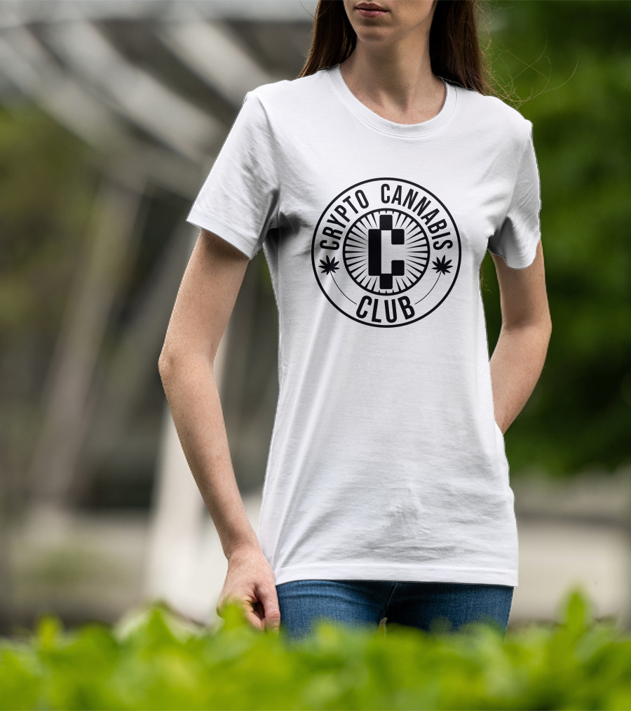 Crypto Cannabis Club NFTs C Logo With Cannabis Leaves T-Shirt