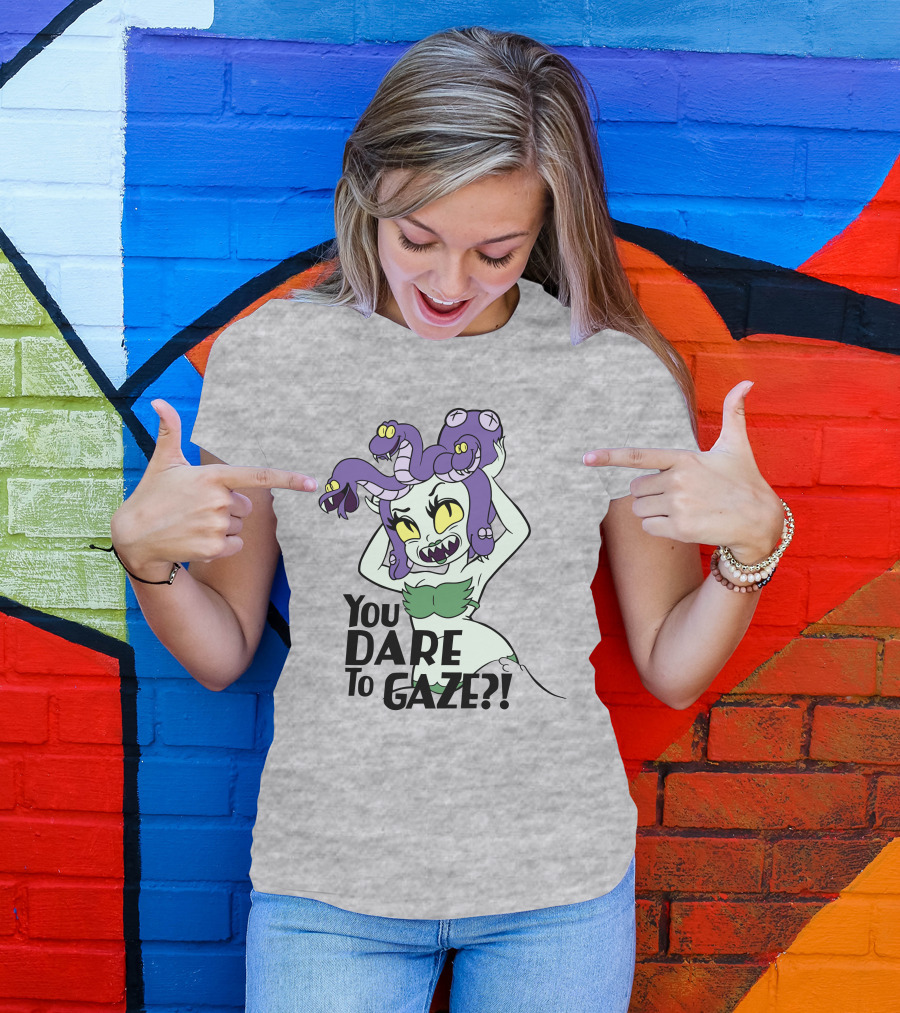 Cuphead Cala Maria Medusa You Dare To Gaze T-Shirt
