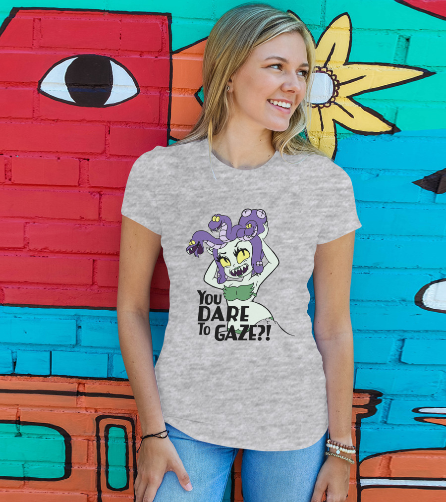 Cuphead Cala Maria Medusa You Dare To Gaze T-Shirt