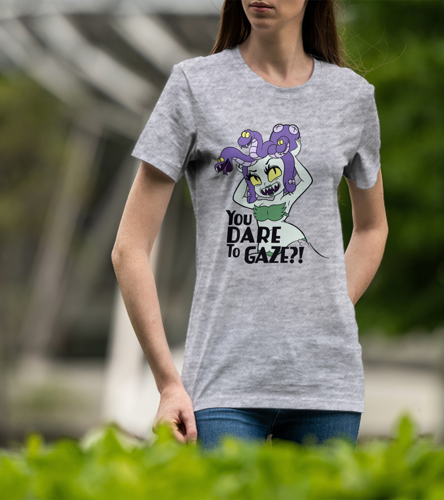 Cuphead Cala Maria Medusa You Dare To Gaze T-Shirt