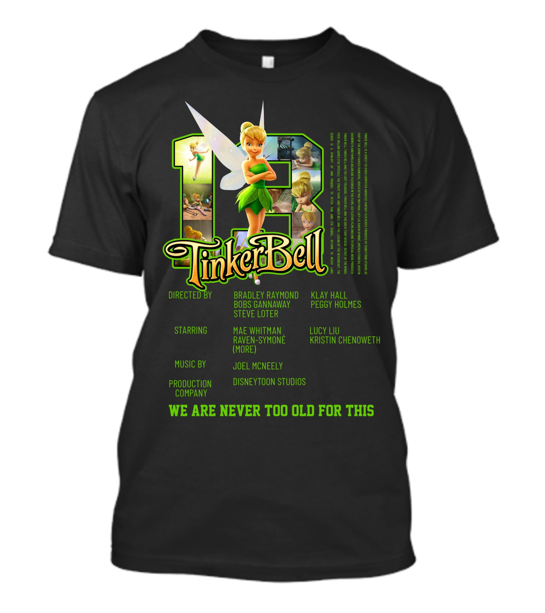 Tinker Bell 13 We Are Never Too Old For This Disneytoon Studios T-Shirt