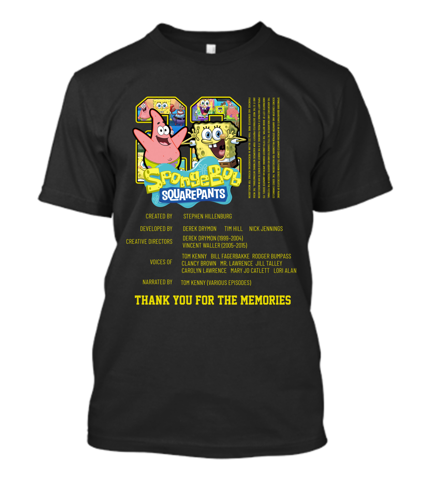 SpongeBob SquarePants Thank You For The Memories 1999-2015 Steven Hillenburg T-Shirt