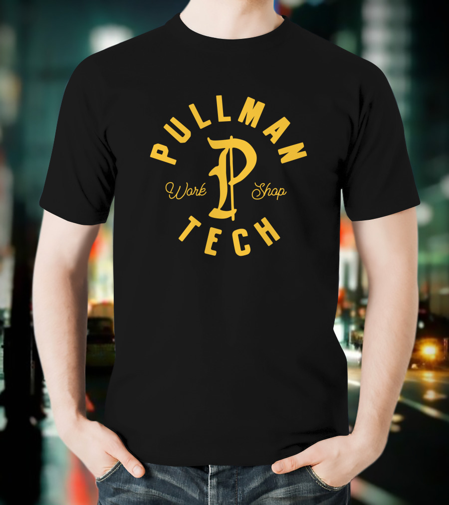 Pullman Tech WorkShop Vintage Style Retro Monogram T-Shirt