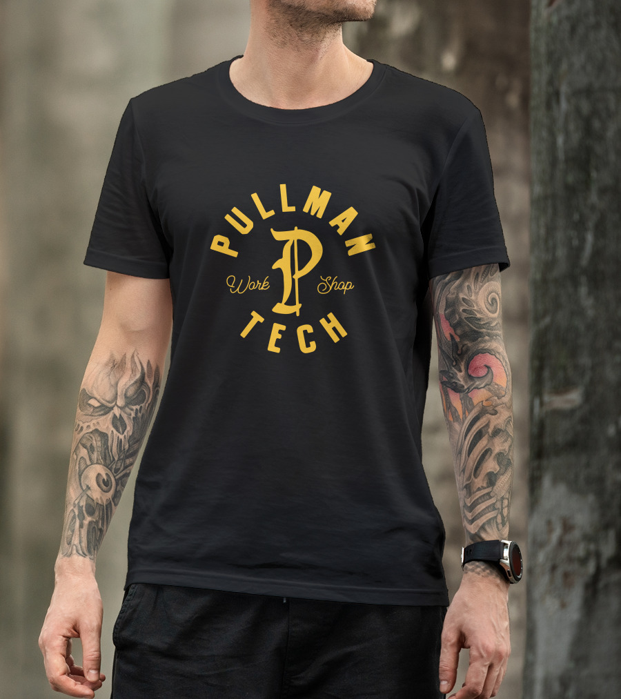 Pullman Tech WorkShop Vintage Style Retro Monogram T-Shirt