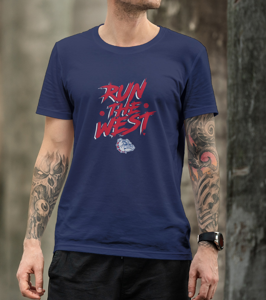 Gonzaga Run The West Bulldogs Basketball T-Shirt