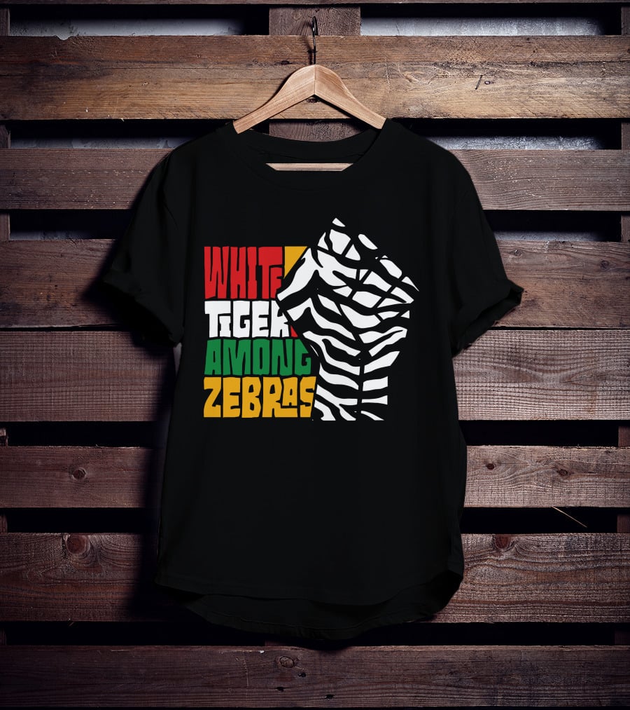 White Tiger Among Zebras Nick Shin Merciless Tiger T-Shirt