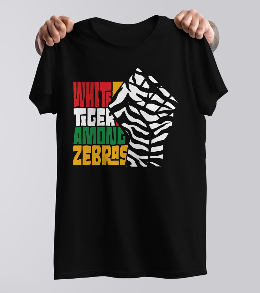 White Tiger Among Zebras Nick Shin Merciless Tiger T-Shirt