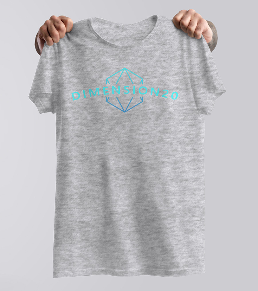 Dimension 20 Merch Geometric Logo Design Dimension 20 T-Shirt