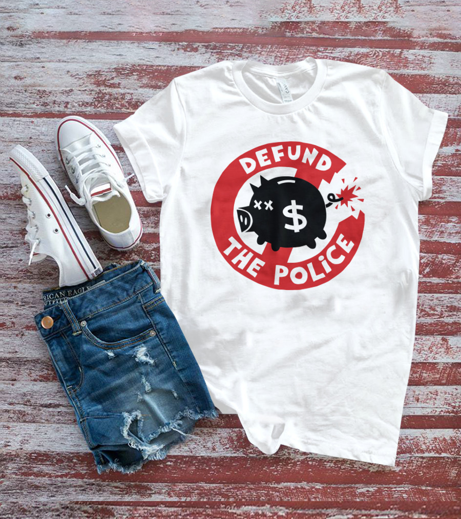 Defund The Police Piggy Bank Bomb Symbol #Endpoliceassociations T-Shirt