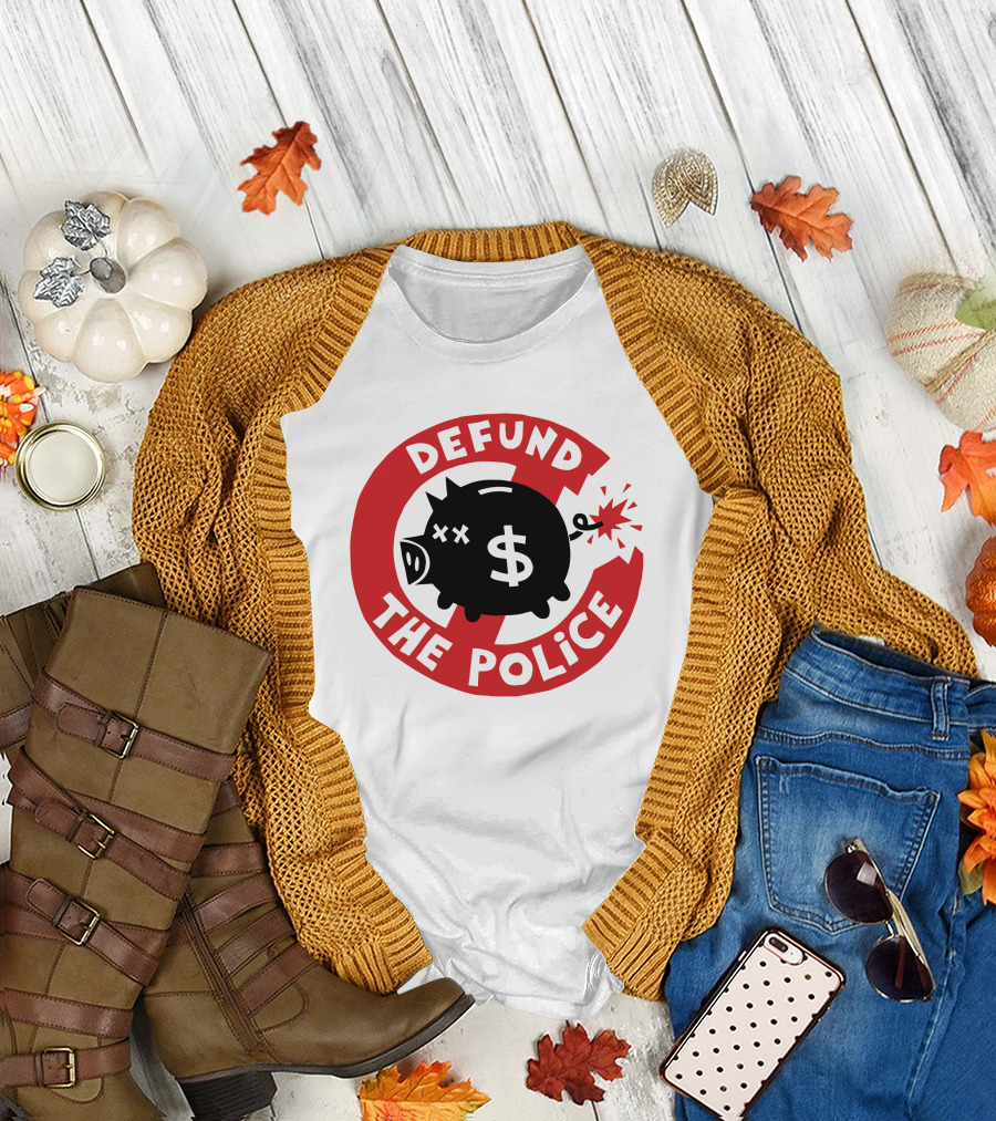 Defund The Police Piggy Bank Bomb Symbol #Endpoliceassociations T-Shirt