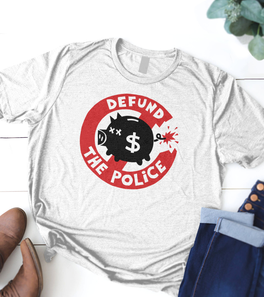 Defund The Police Piggy Bank Bomb Symbol #Endpoliceassociations T-Shirt