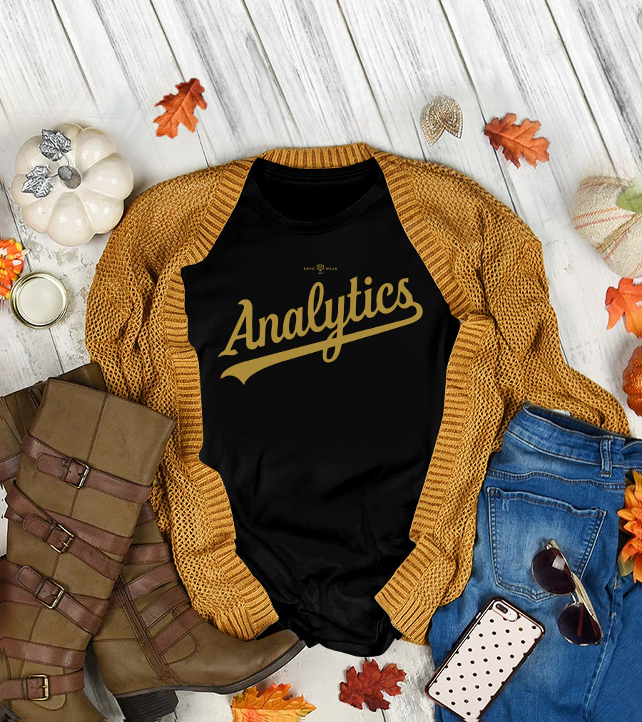 Rotowear Analytics Baseball Script T-Shirt