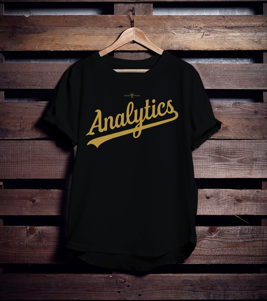 Rotowear Analytics Baseball Script T-Shirt