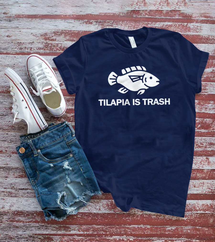 Soulp Merch Tilapia Is Trash Graphic Fish T-Shirt