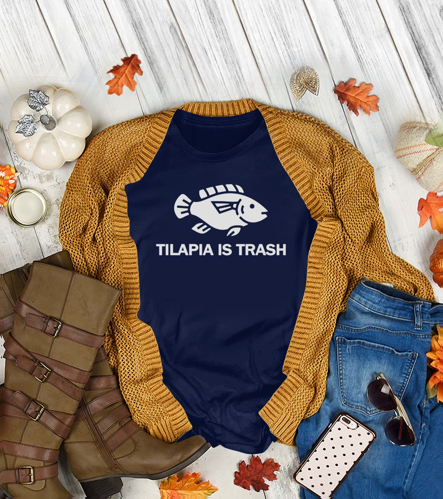 Soulp Merch Tilapia Is Trash Graphic Fish T-Shirt