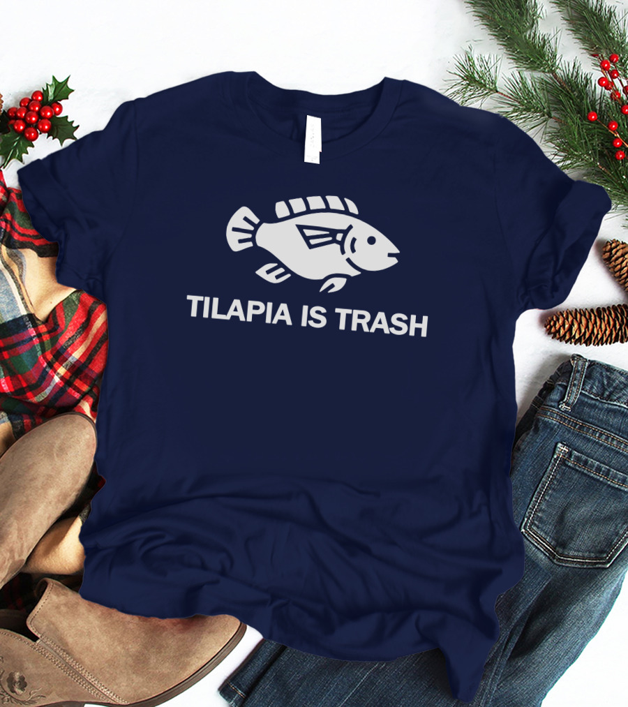 Soulp Merch Tilapia Is Trash Graphic Fish T-Shirt