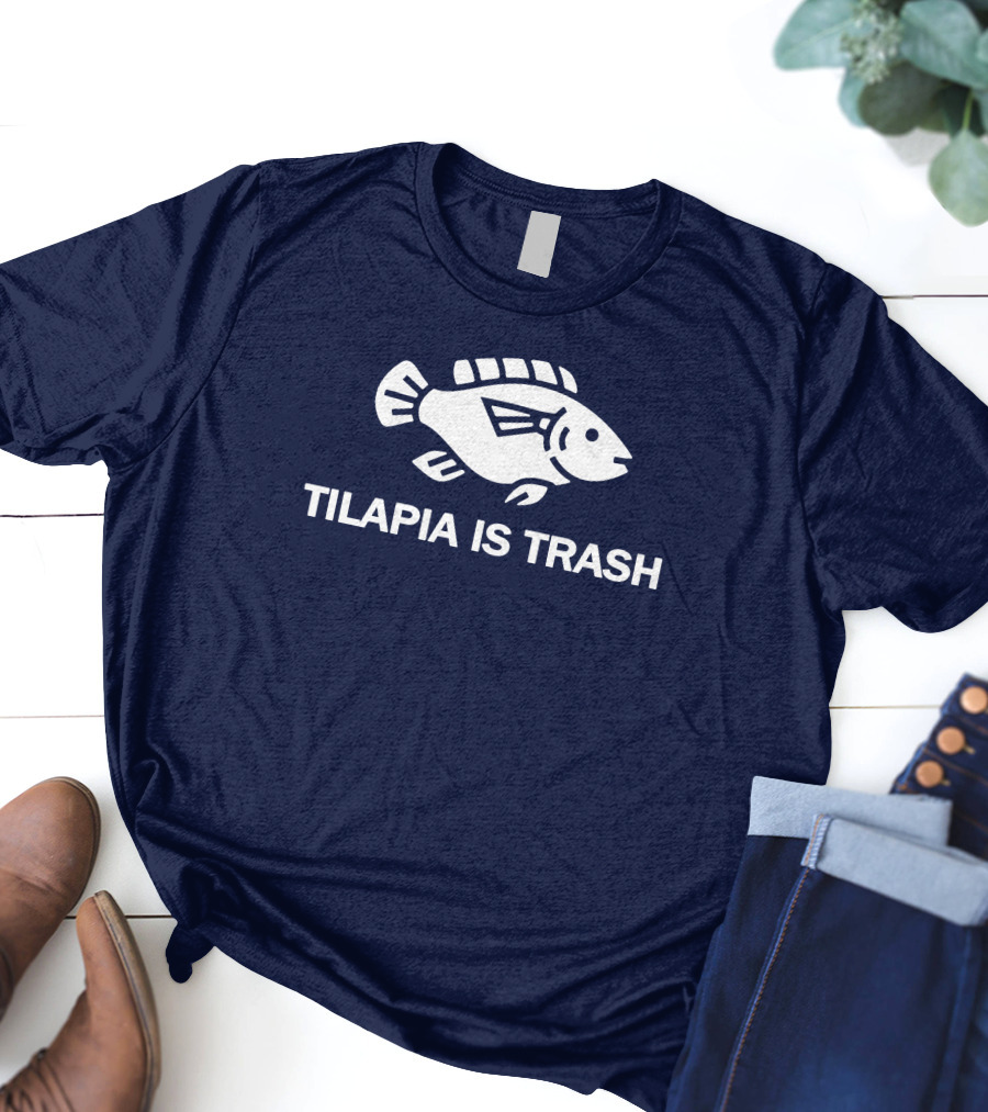 Soulp Merch Tilapia Is Trash Graphic Fish T-Shirt
